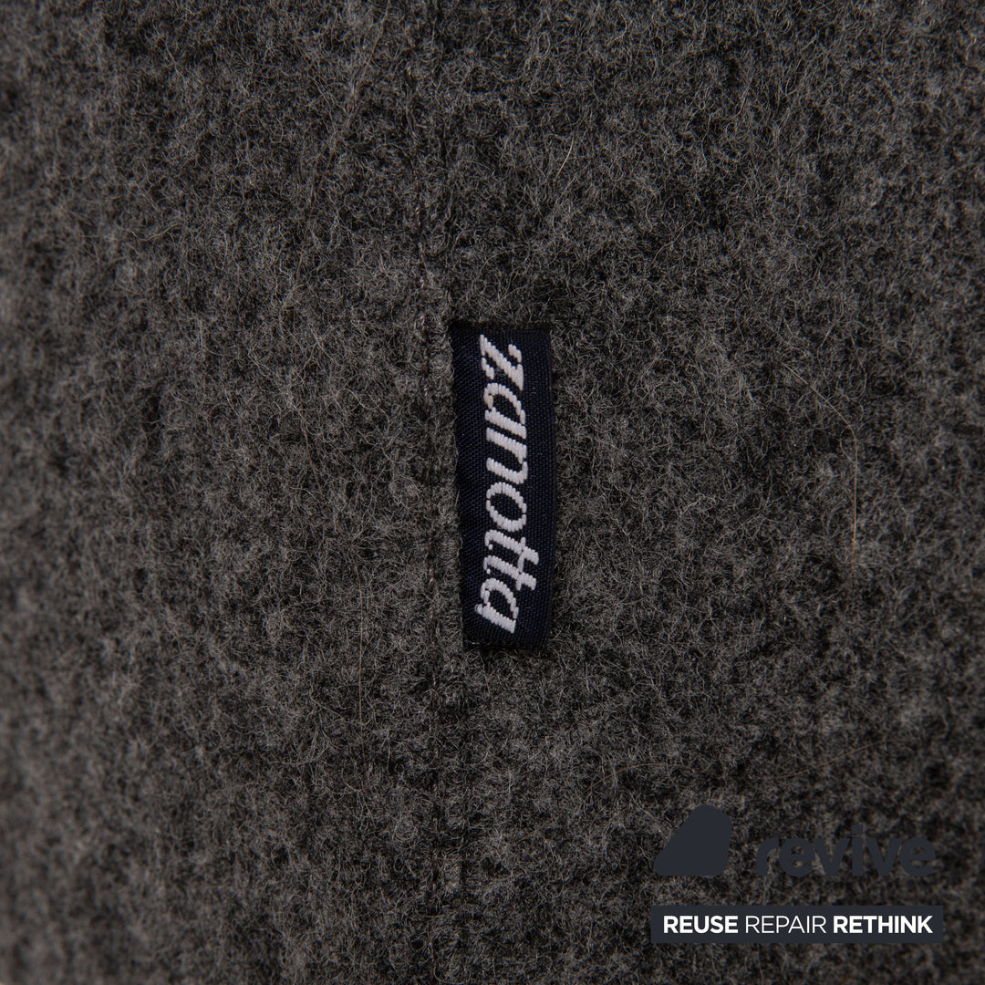 Zanotta Alfa Canapé D'angle En Tissu Gris Canapé Canapé