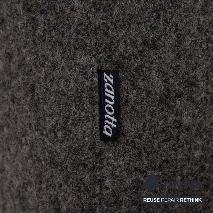 Zanotta Alfa Canapé D'angle En Tissu Gris Canapé Canapé