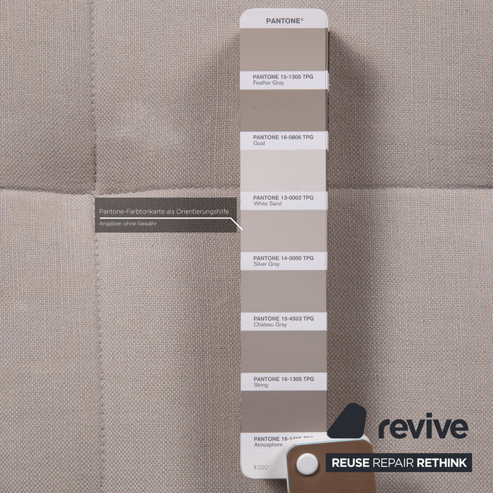 Zanotta Alfa Fabric Sofa Gray Two Seater Couch