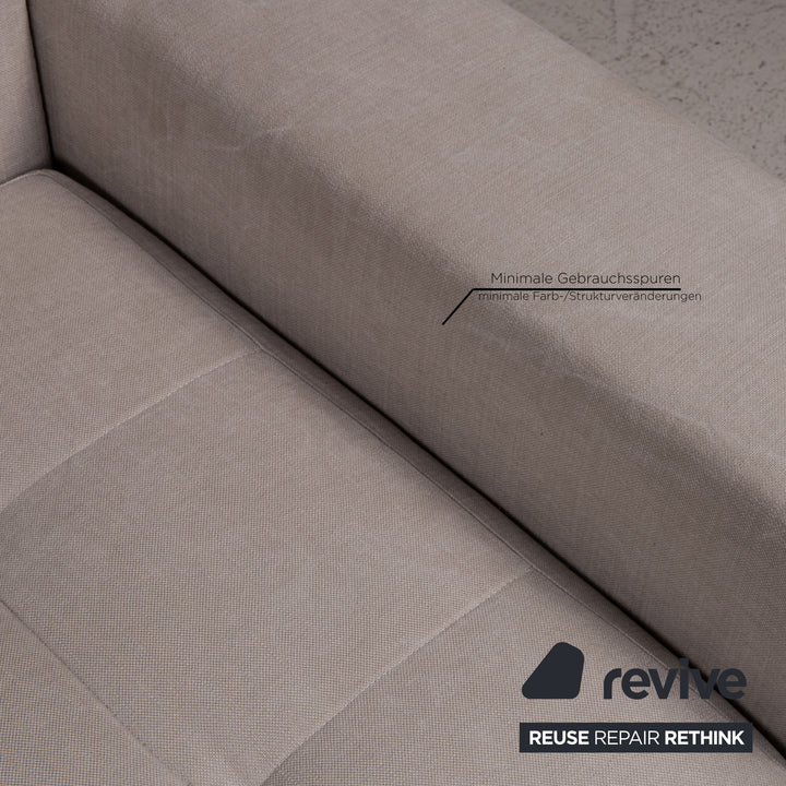 Zanotta Alfa Fabric Sofa Gray Two Seater Couch