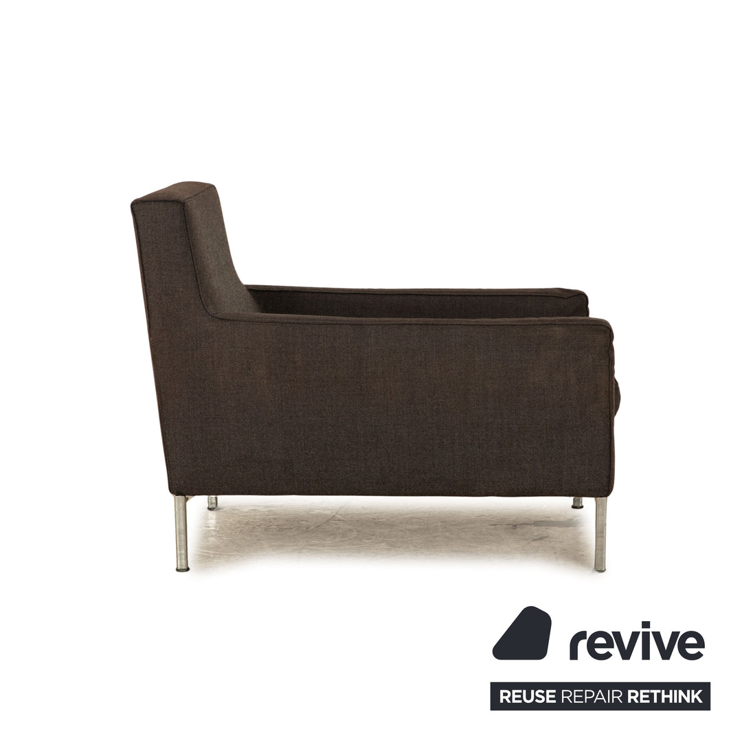 Zanotta fabric sofa set dark gray three-seater armchair