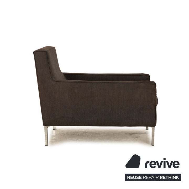 Zanotta fabric sofa set dark gray three-seater armchair