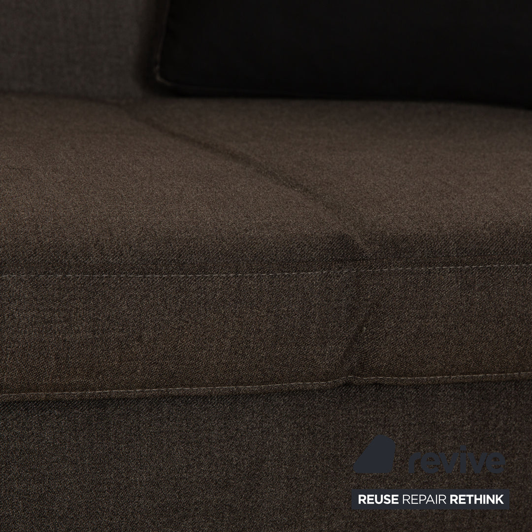 Zanotta fabric sofa set dark gray three-seater armchair