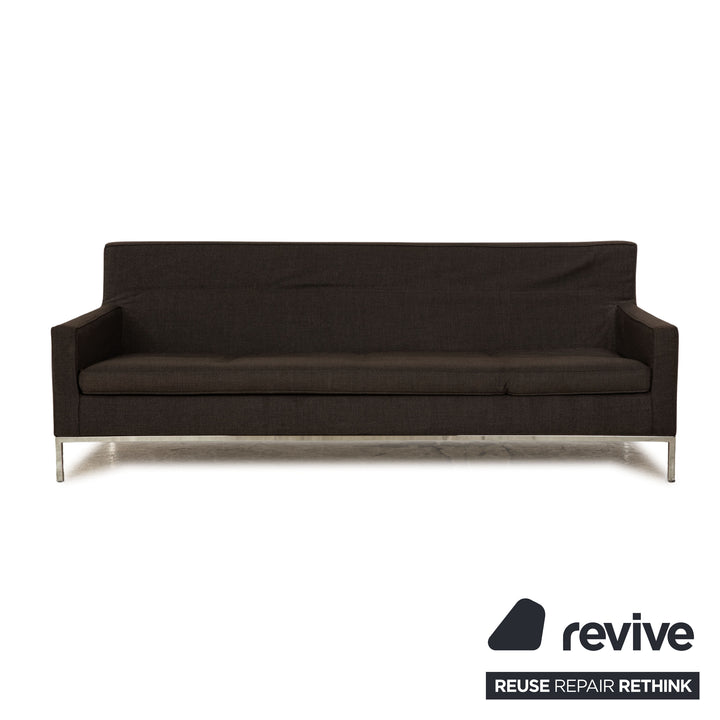 Zanotta fabric sofa set dark gray three-seater armchair