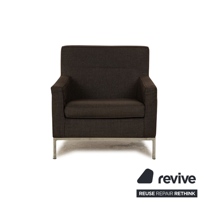 Zanotta fabric sofa set dark gray three-seater armchair