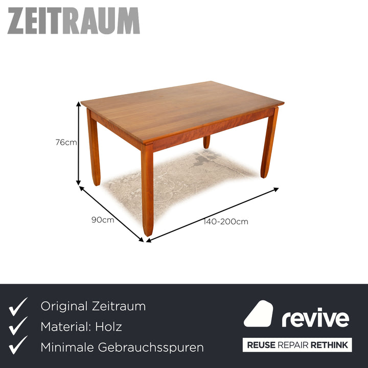 Period Wooden Dining Table Brown Extendable Function