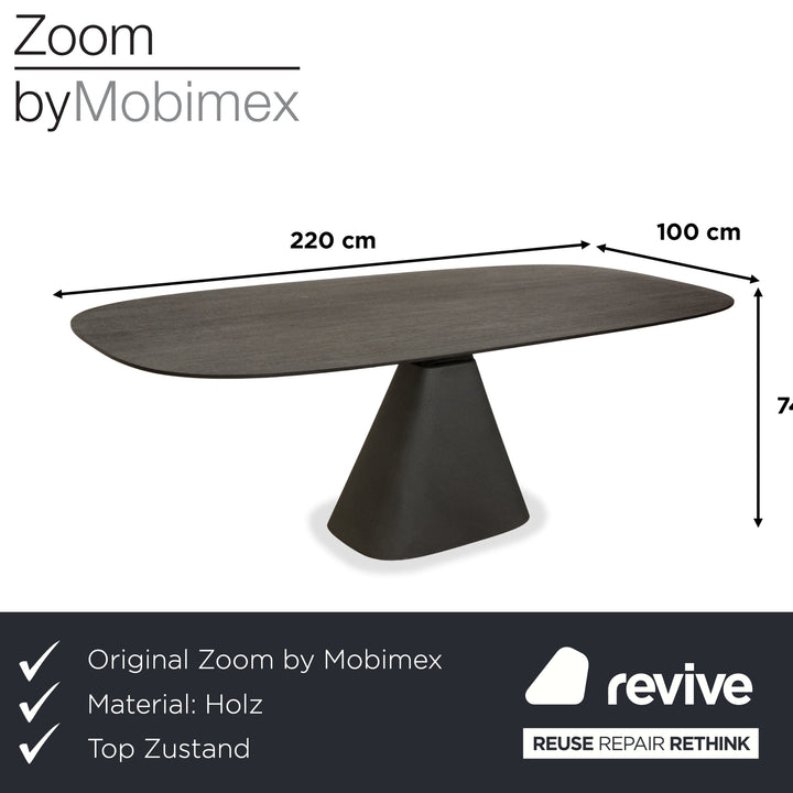 Zoom by Mobimex Bridge Esstisch Holz Schwarz 220 x 100 cm