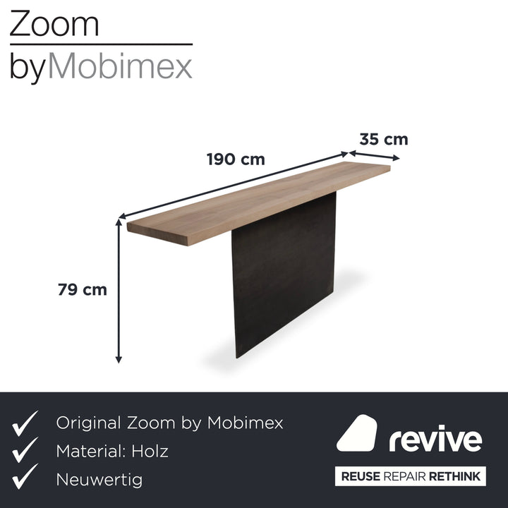 Zoom by Mobimex TIX Konsolen Tisch Braun 190 x 35cm Holz