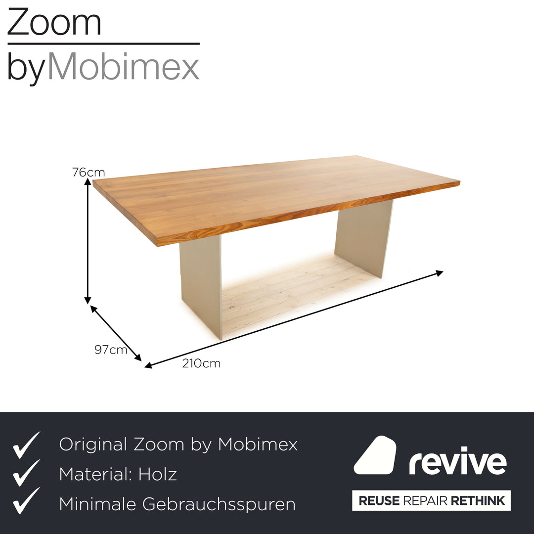 Zoom by Mobimex Trix wooden dining table brown 210 x 76 x 97 cm
