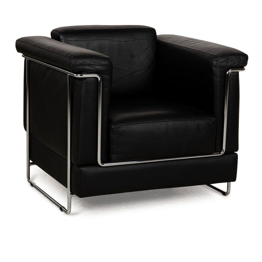 Fauteuil en cuir Züco Carat Noir