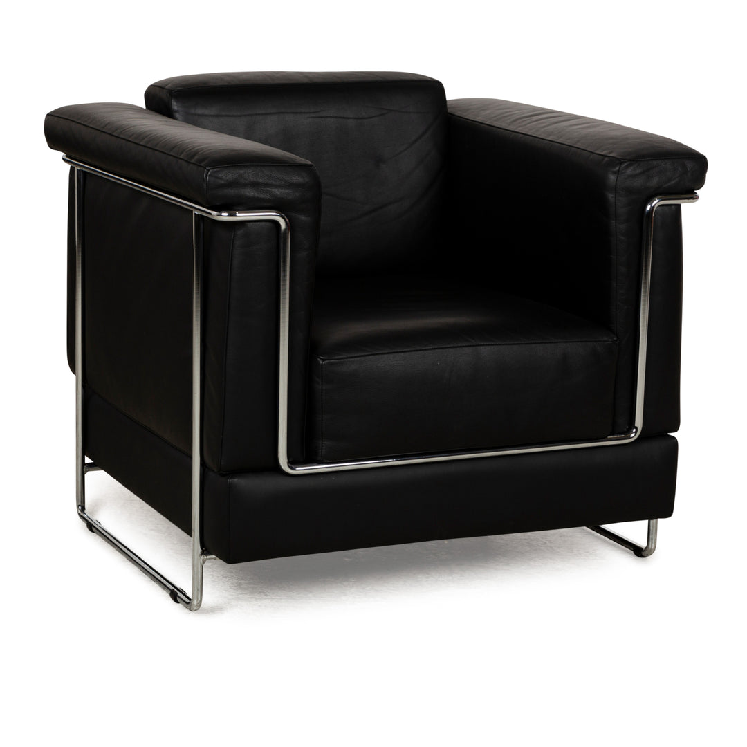 Fauteuil en cuir Züco Carat Noir