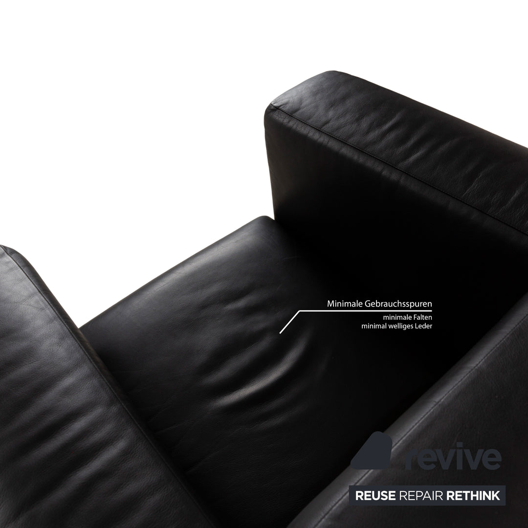 Fauteuil en cuir Züco Carat Noir