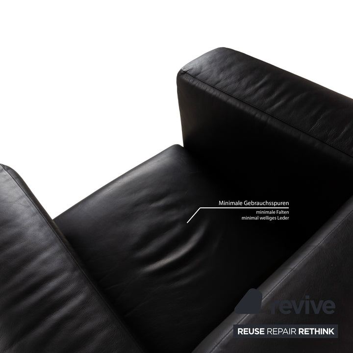 Fauteuil en cuir Züco Carat Noir