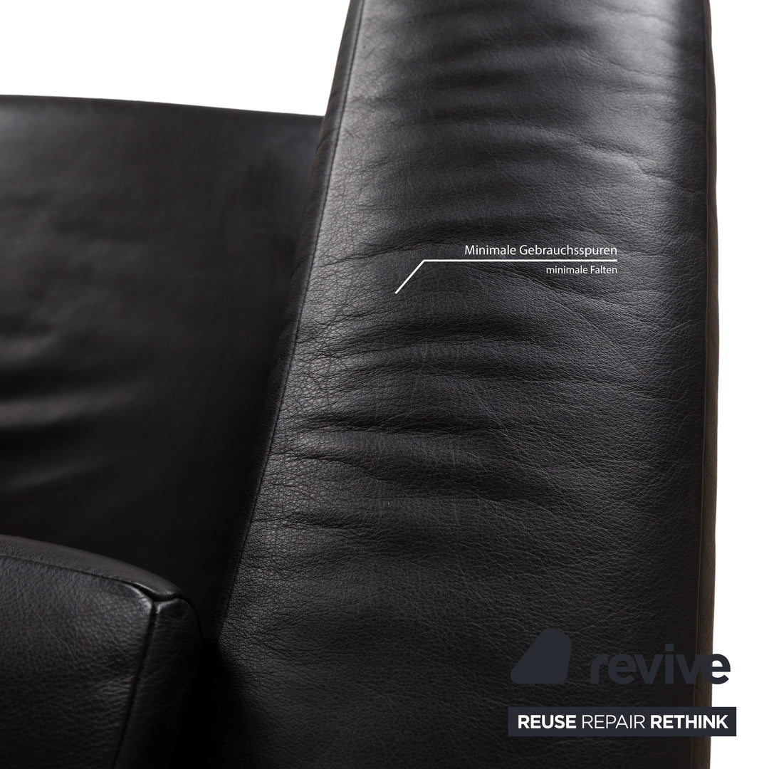 Fauteuil en cuir Züco Carat Noir