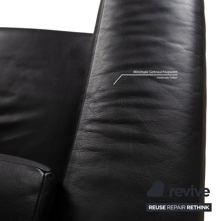 Fauteuil en cuir Züco Carat Noir