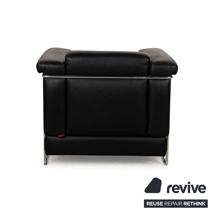Fauteuil en cuir Züco Carat Noir
