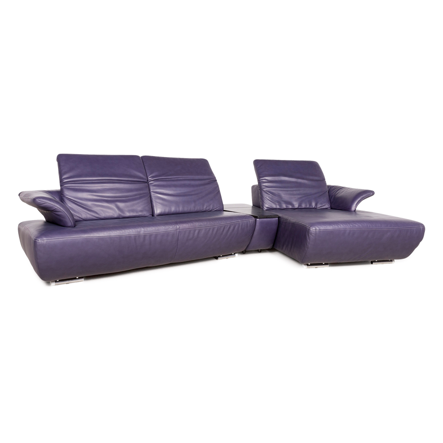Koinor Avanti Designer Leder Ecksofa Lila Echtleder Sofa Couch #7996