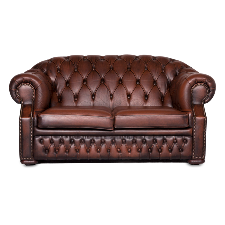 Chesterfield Centurion Designer Leder Sofa Braun Zweisitzer Couch #8824