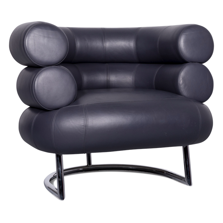 ClassiCon Bibendum Chair designer leather armchair blue dark blue genuine leather chair #6801