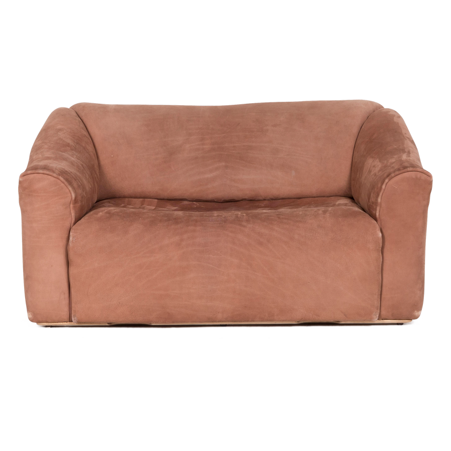 de Sede DS 47 Leder Sofa Braun Echtleder Zweisitzer Couch #8643