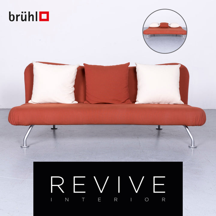 Brühl more Designer Stoff Sofa Braun Schlafsofa Funktion Couch #6425