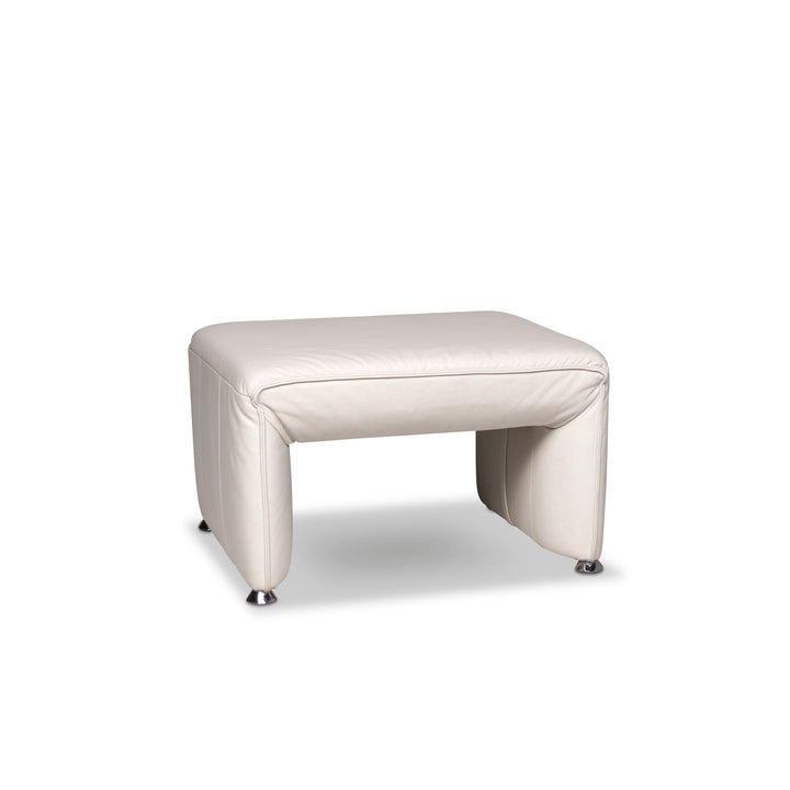 Laauser Flair leather stool grey-white stool #9407