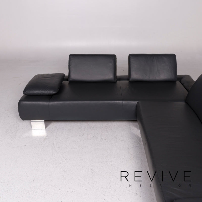 Willi Schillig Leder Ecksofa Anthrazit Grau Sofa Couch 