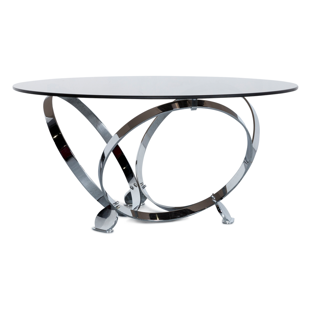 Ronald Schmitt Diamond Designer Glass Table Silver Table Coffee Table #6679