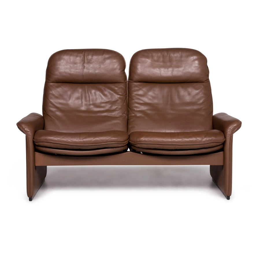 de Sede DS 50 Leder Sofa Braun Zweisitzer Couch #9389