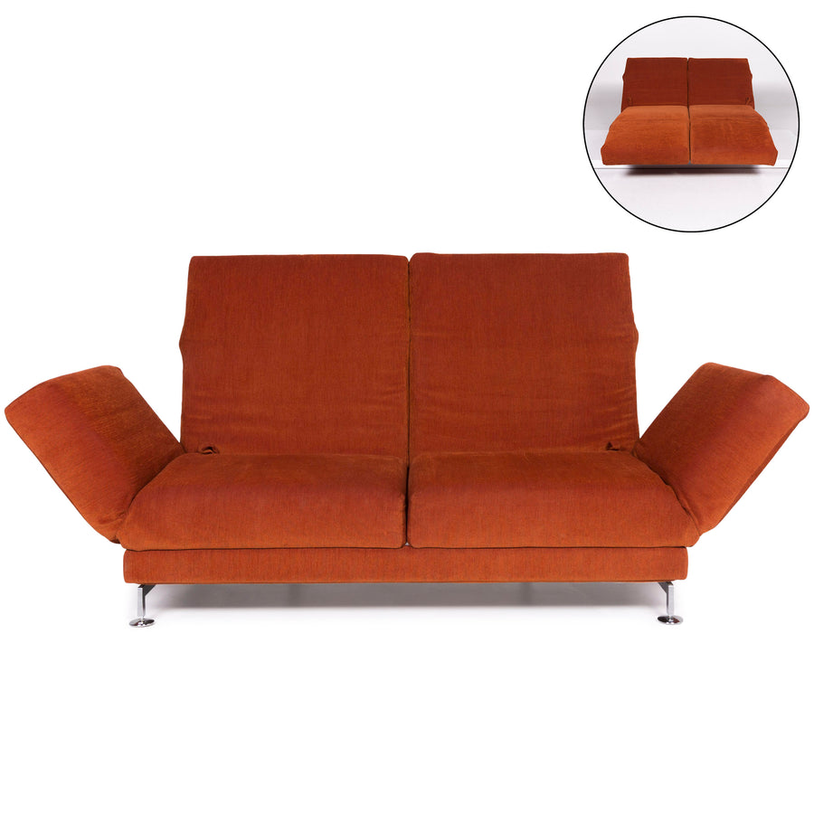 Brühl &amp; Sippold Moule fabric sofa orange two-seater including function #10816