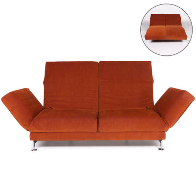 Brühl & Sippold Moule Stoff Sofa Orange Zweisitzer inkl. Funktion #10816
