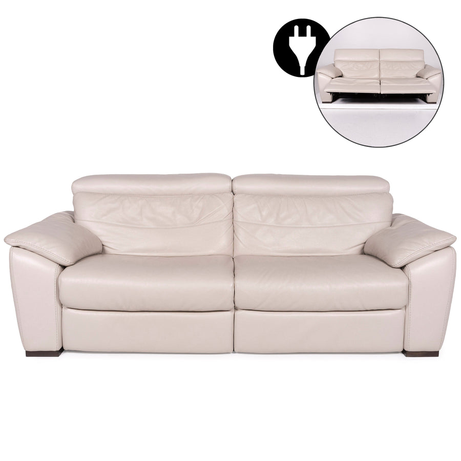 Sample ring leather sofa gray two-seater including function #11312