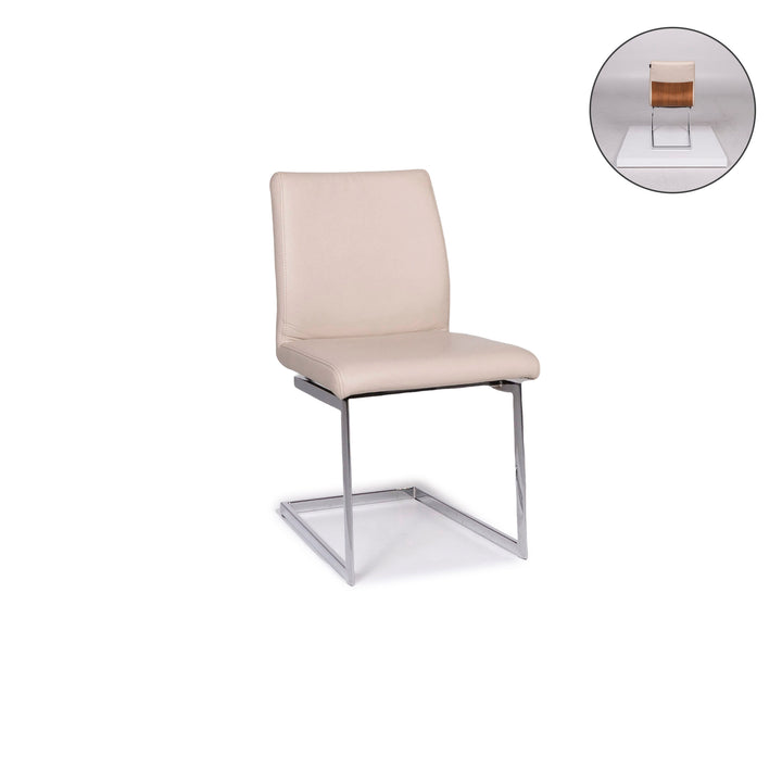 yup! Leather chair cream cantilever #12132