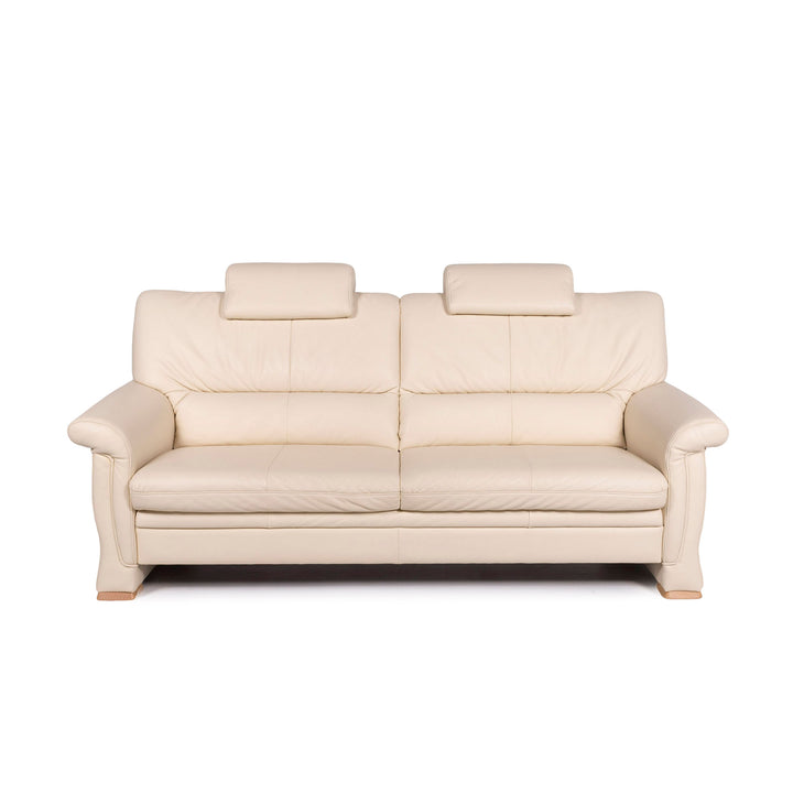 Himolla Leder Sofa Creme Zweisitzer Couch #11945