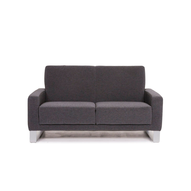 Koinor Nove Stoff Sofa Grau Kompaktsofa Zweisitzer Couch 