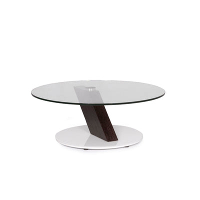 Ronald Schmitt K 190 Glas Couchtisch Rund Holz Tisch #12188