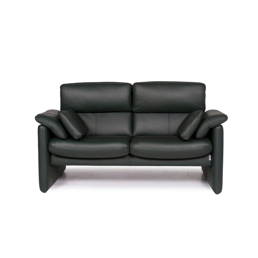 Erpo Leder Sofa Grün Zweisitzer Funktion Relaxfunktion Couch #12016