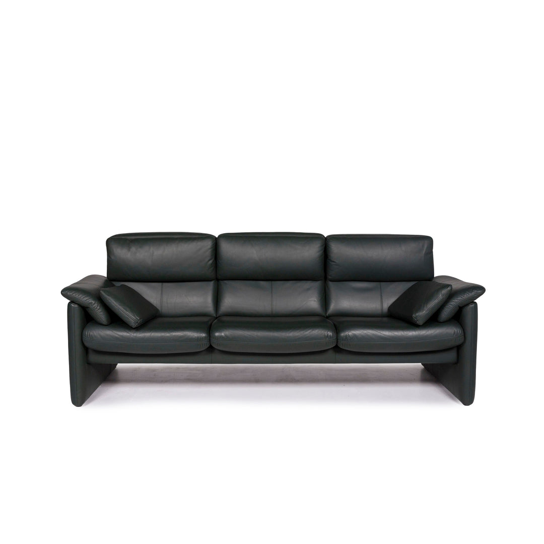 Erpo Leder Sofa Grün Dreisitzer Funktion Relaxfunktion Couch #12015