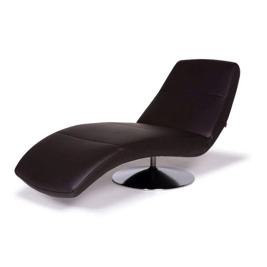 Ewald Schillig Chaise longue en cuir marron #1136