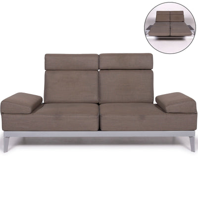 Rolf Benz Vario Stoff Sofa Olivgrau Dreisitzer inkl. Funktion #11151