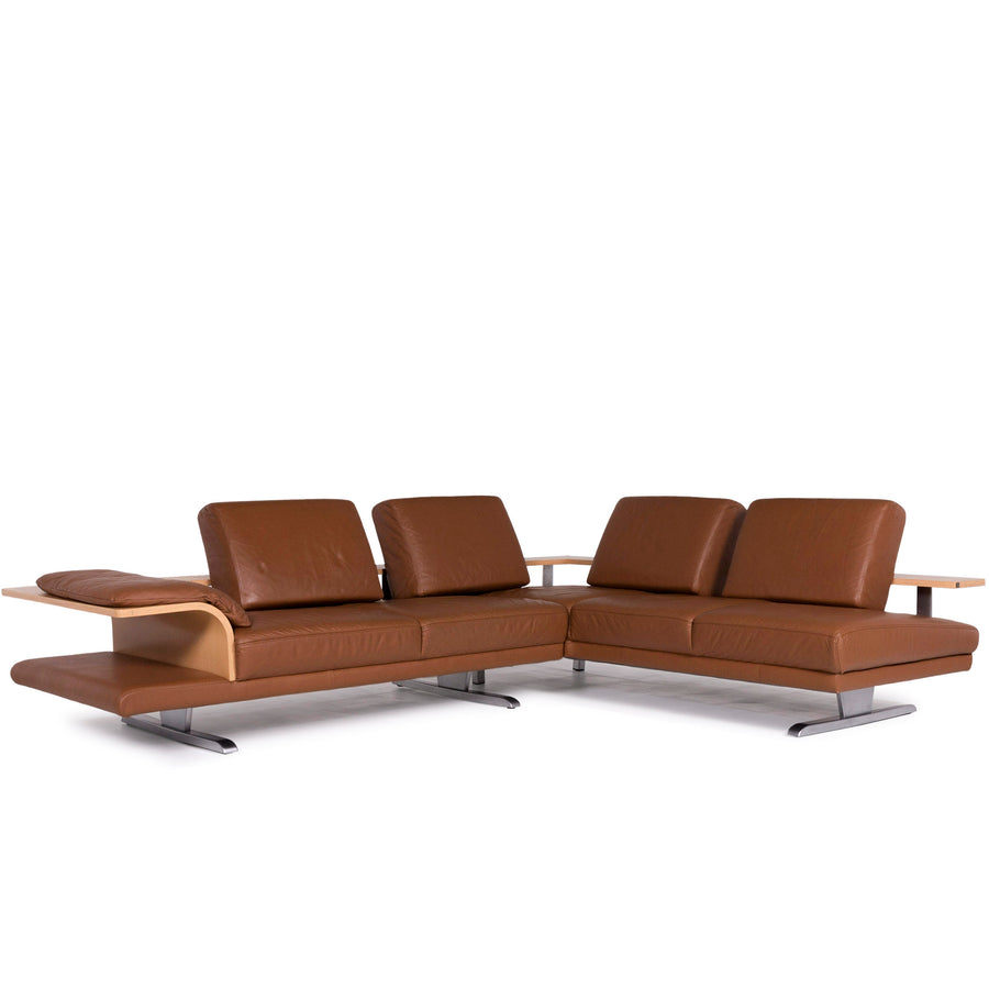 Himolla Leder Ecksofa Braun Cognac Sofa Couch #10750