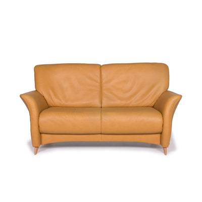 Koinor Leder Sofa Gelb Zweisitzer #11310