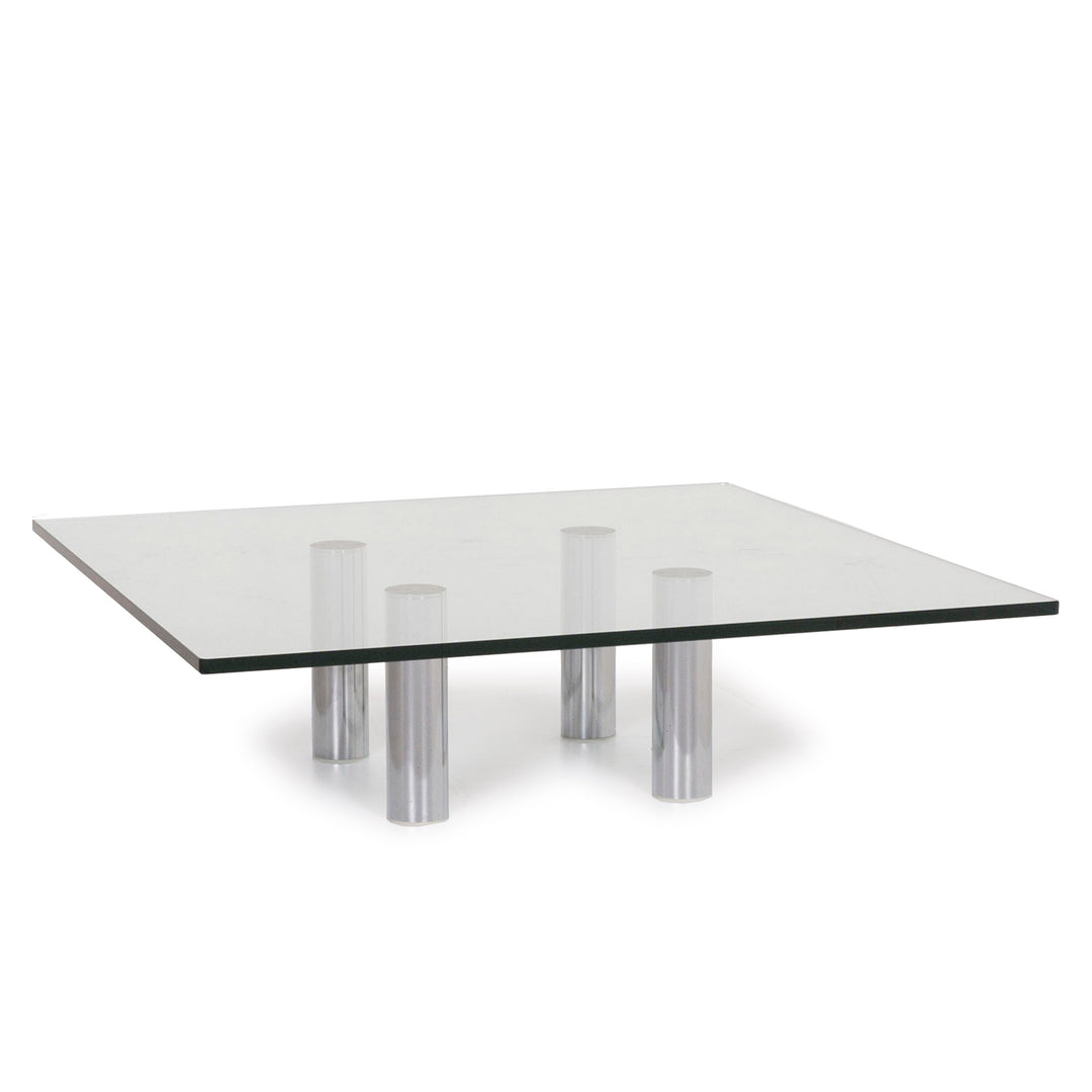 Draenert Glass Coffee Table Silver Table #12250