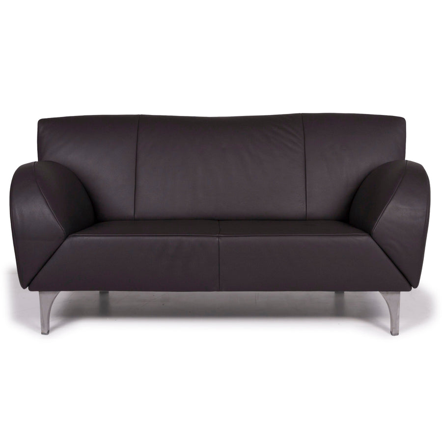 Jori leather sofa anthracite two-seater #11791
