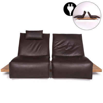 Koinor Epos2 Leder Sofa Braun Zweisitzer inkl. elektrischer Funktion #11562