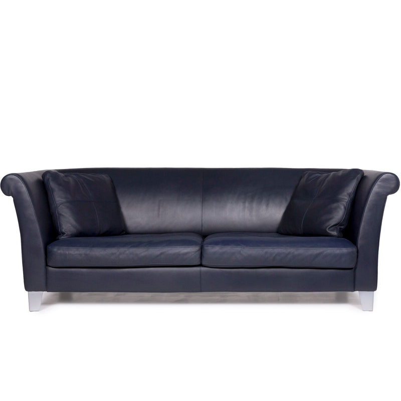 Machalke Leder Sofa Blau Zweisitzer 