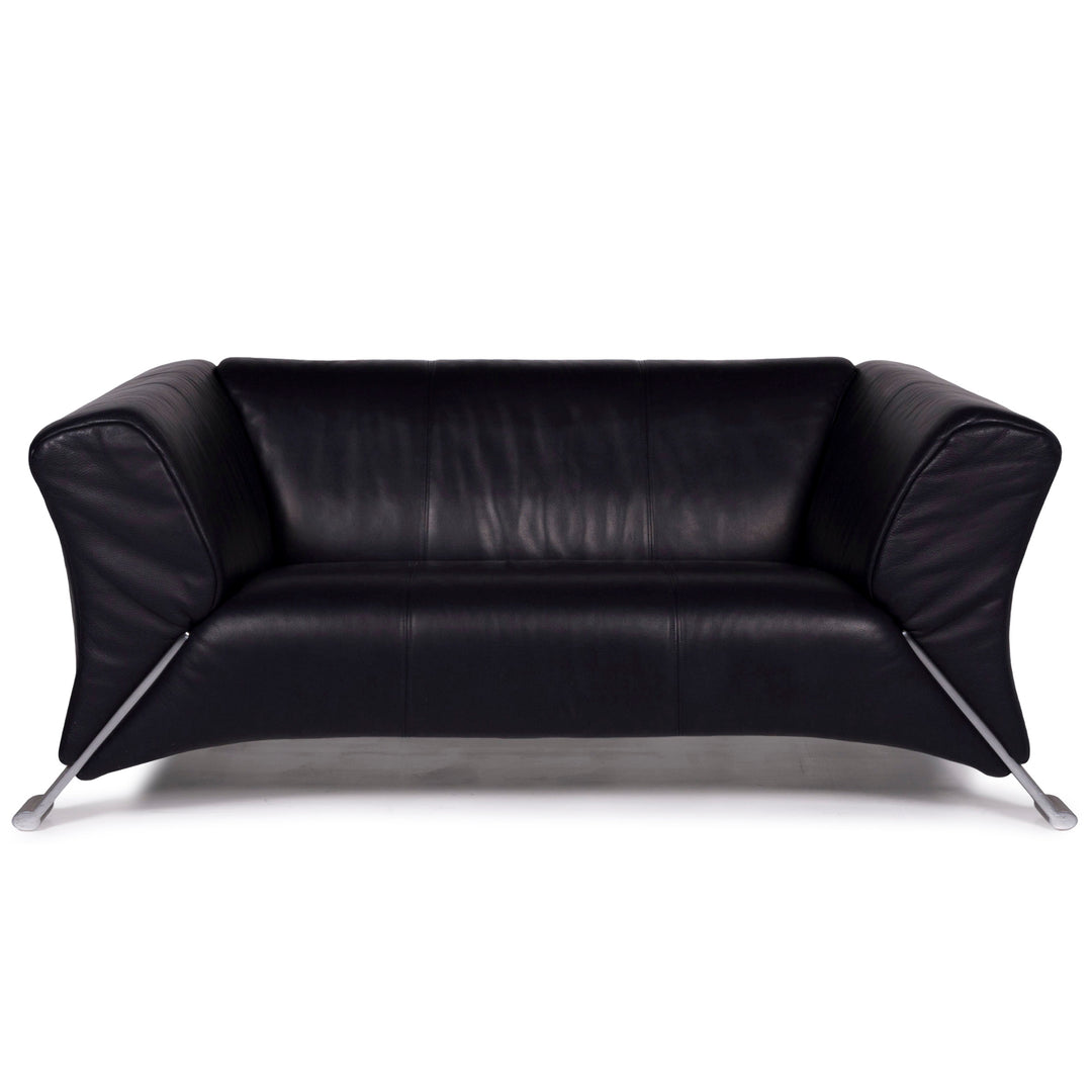 Rolf Benz 322 leather sofa blue two-seater #10945