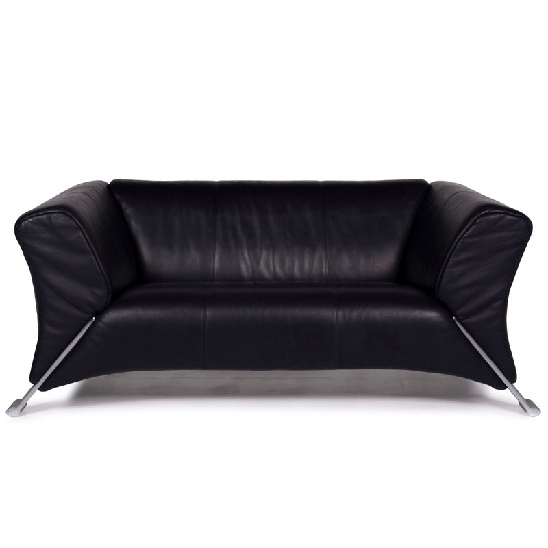 Rolf Benz 322 Leder Sofa Blau Zweisitzer 