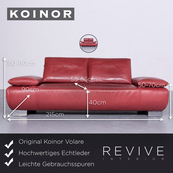 Koinor Volare Designer Sofa Red Leather Genuine Leather Couch Feature #6401