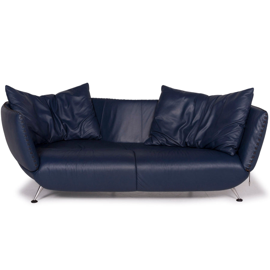 de Sede ds 102 leather sofa blue three-seater #11537